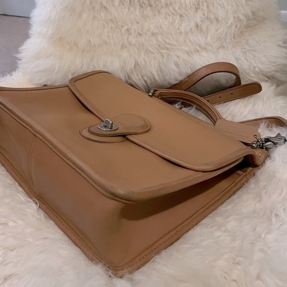 Vintage Coach Willis Crossbody Bag Camel Nickel 9927 - Picture 9 of 10